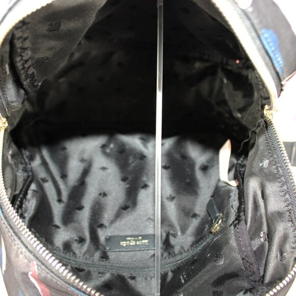 Kate Spade New York Floral Nylon Backpack Black Multicolor main image 6